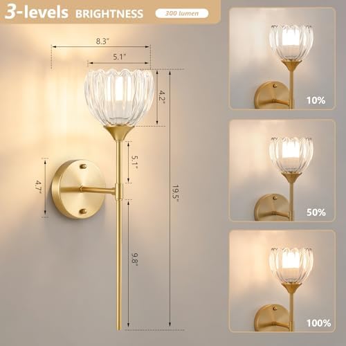 Vintage Battery Operated Wall Sconce Set of 2 - Image 5