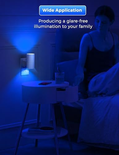 L LOHAS LED Night Light, Calm Blue Night Lights Plug into Wall, Light Sensor - Image 5