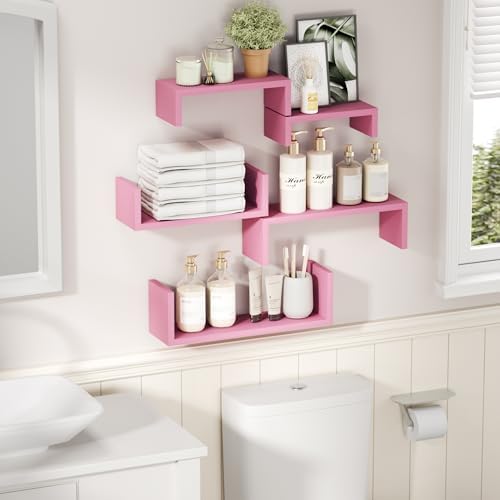 SRIWATANA Pink Floating Shelves - Image 3