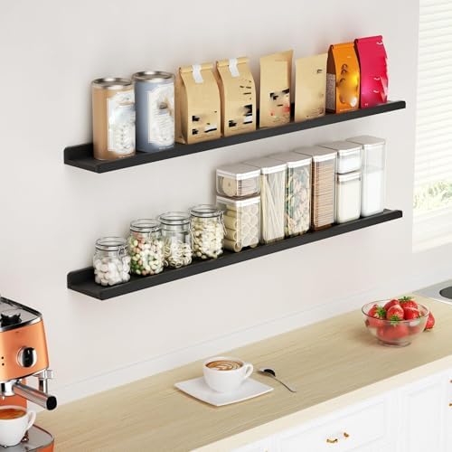 Love-KANKEI 48" Long Black Floating Shelves - Image 6