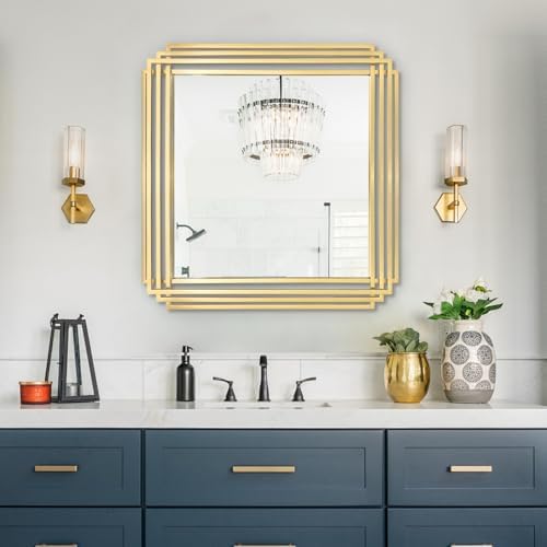 24"x24" Rectangle Decorative Mirror by DAOYIJIAJUAestheticMirror