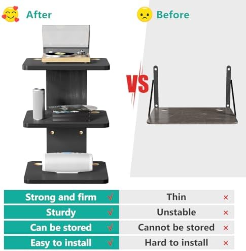 WALI Floating TV Projector Shelf, Holds Up to 22lbs, Cable Boxes, Game Consoles - Image 5