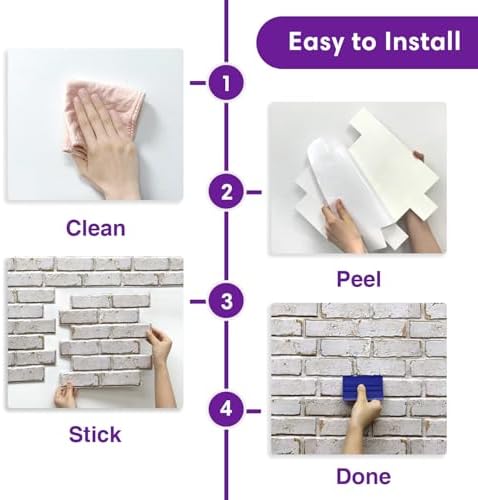 3D Faux Brick Wall Panels Peel and Stick, Designed - Image 6
