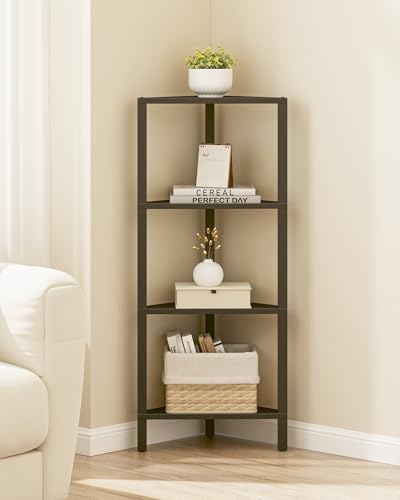 TUTOTAK Corner Shelf, 4-Tier Corner Bookshelf - Image 6