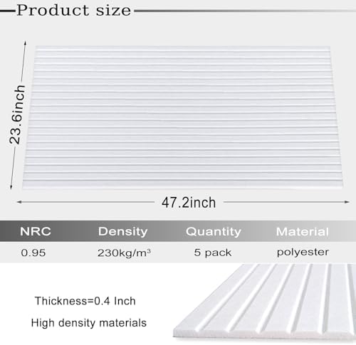 Large Acoustic Wall Panels, 10 Pack - Image 2
