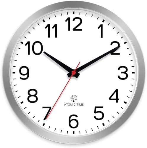 AKCISOT 12 Inch Wall Clock, Silent Battery Operated Analog Clock by Akcisot