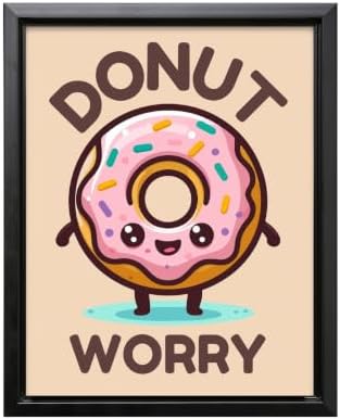 InkFlow Posters Donut Worry Canvas Poster by InkFlowPosters