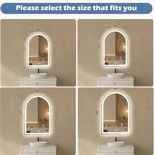 DUMOS 24"x36" LED Bathroom Mirror - Image 2