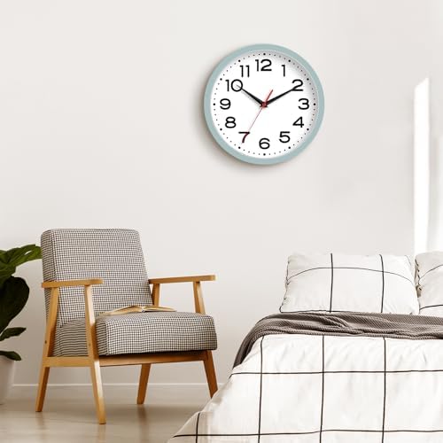 Roymnie 10 Inch Wall Clock, Battery Operated Silent Non Ticking - Image 3