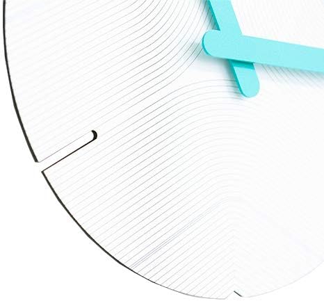 Stephanie Imports Modern Minimalist Hiding White & Teal Green Silent Wall Clock - Image 3
