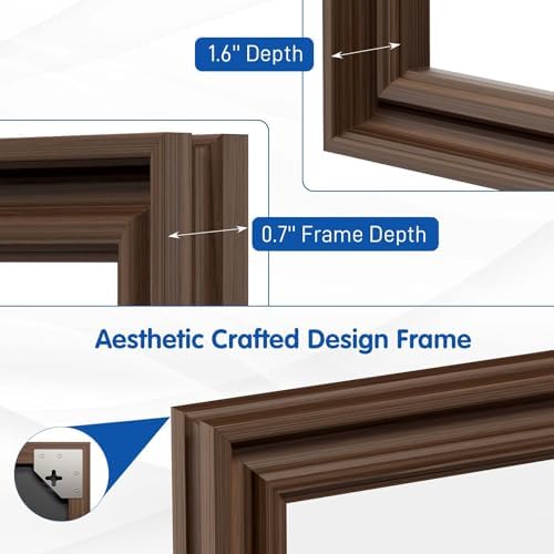 WEER Brown Bathroom Vanity Mirror 24x36 Inch - Image 3