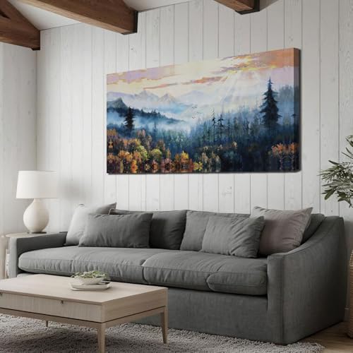 Arjun Forest Wall Art Vintage Large Landscape Canvas - Image 5