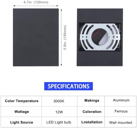 KICAAO LED Wall Sconces 4 Pack, 12W Wall Light - Image 6