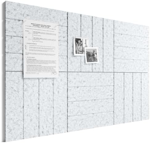 Bumusty 36" x 24" Large Cork Board Alternative, Minimalist Gray by BUMUSTY