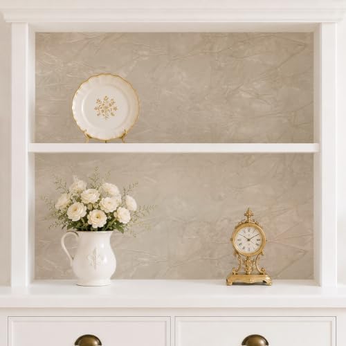 VaryStyle Self Adhesive Velvet Fabric Wallpaper Beige Felt Drawer Liner - Image 3