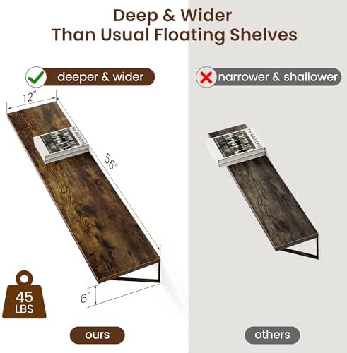 Axeman 12 Inch Deep Floating Shelves - Image 3