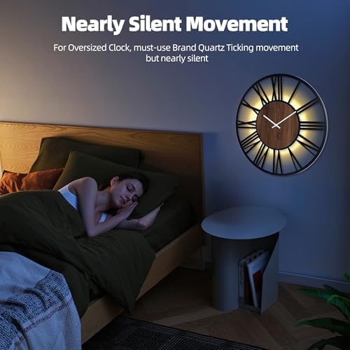 30 Inch Large Metal Wall Clock - Image 4