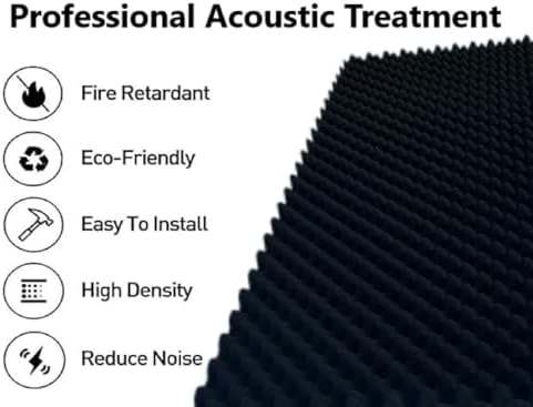 2 Pack Egg Crate Foam Sound Proof Foam Panels - Image 4