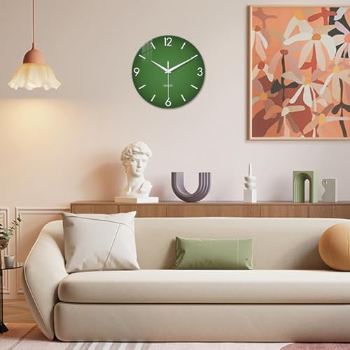 XFM Modern Green Wall Clock 14 Inch Silent Non-Ticking - Image 3