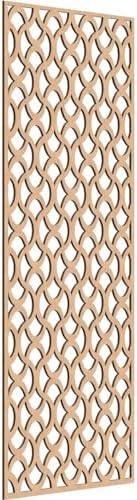 Resort Decorative Pierced Fretwork Wood Wall Panels, 25 3/8"W x 64 3/8"H x 1/4"T by EkenaMillwork