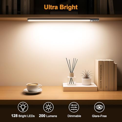 Gritin 14.7inch Under Cabinet Lighting Rechargeable 2 Pack - Image 3