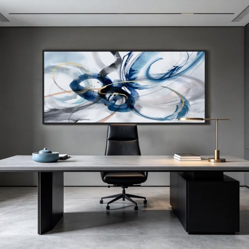 KLAKLA Abstract Wall Art for Living Room Modern Large Framed Art 86x39 Inch - Image 4