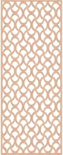 29 3/8"W x 74 3/8"H x 3/8"T Resort Decorative Fretwork Wood Wall Panels - Image 2