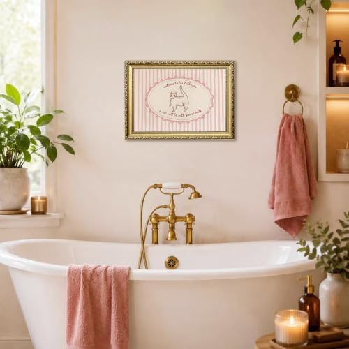 Cute Cat Bathroom Wall Art Welcome to the Bathroom a Cat Will Be - Image 5