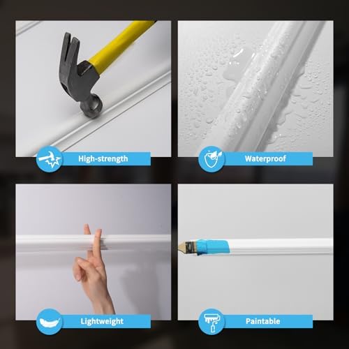Art3d Pre-Cut Wall Molding Set, Ready-to-Assemble Panels, 3 Top 3 Bottom - Image 5