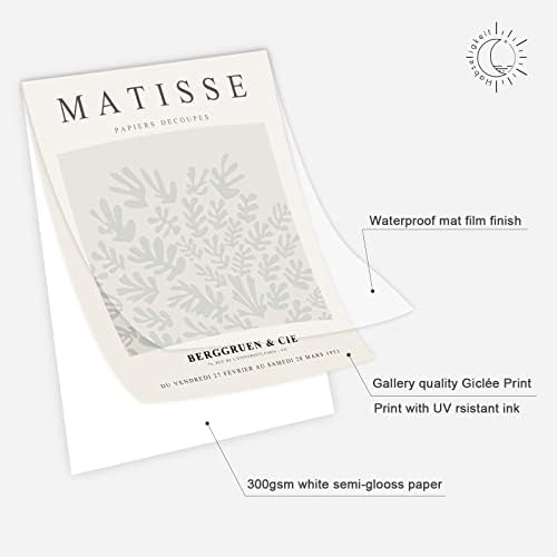 Habseligkeit Sage Green Master Wall Art Prints, Abstract Matisse Wall Art - Image 3