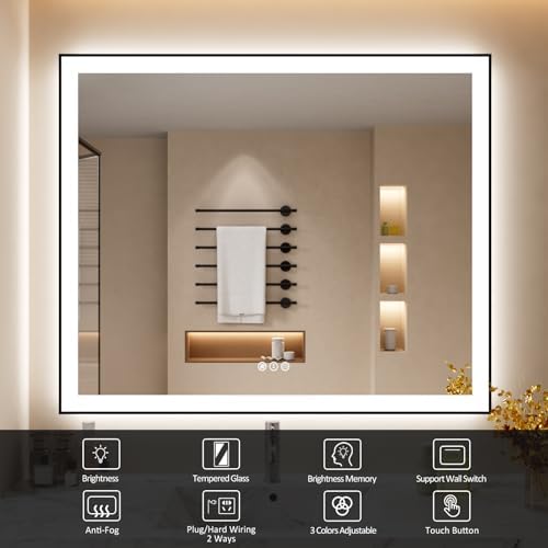 48x40 Inch LED Bathroom Mirror - Image 2