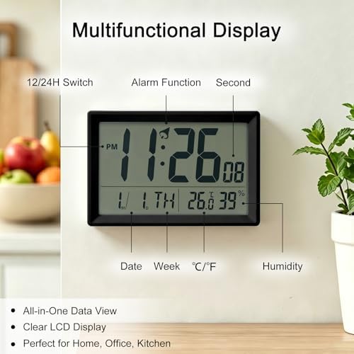 Digital Wall Clock Battery Operated - Image 4