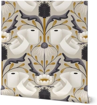 Spoonflower Abstract Bathroom Peel and Stick Wallpaper by Spoonflower