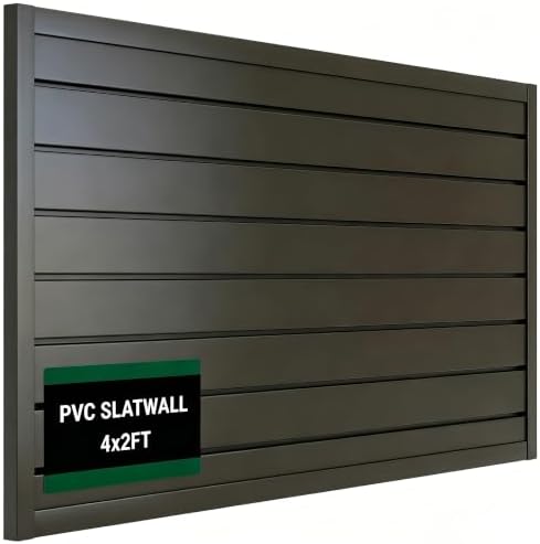 Slat Wall Paneling 4x2 ft Garage Organizer Storage Systems, Heavy Duty PVC by VDTEB