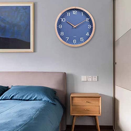 Kesin Wall Clock 12 Inch Silent Non Ticking Wood Wall Clocks Modern Simple - Image 2