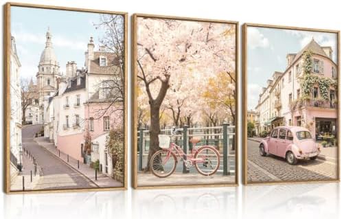 Large Italy Pink Cityscape Framed Canvas Wall Art Set -24"x36"x3 - Image 6