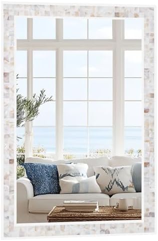 Tanmicoshomy Bathroom Rectangle Mirror 24 x 36 Inch, Coastal Wall Decor by Tanmicoshomy