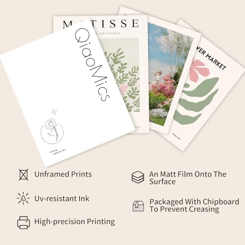 QIAOMICS Colorful Flower Market Wall Art Prints, Abstract Matisse - Image 4