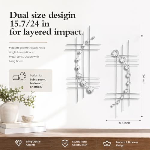 ZEXUIRU 2 Pcs Abstract Metal Art - Image 3