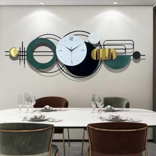 59"Oversized Wall Clock for Living Room, Large Modern Metal Wall Art - Image 4