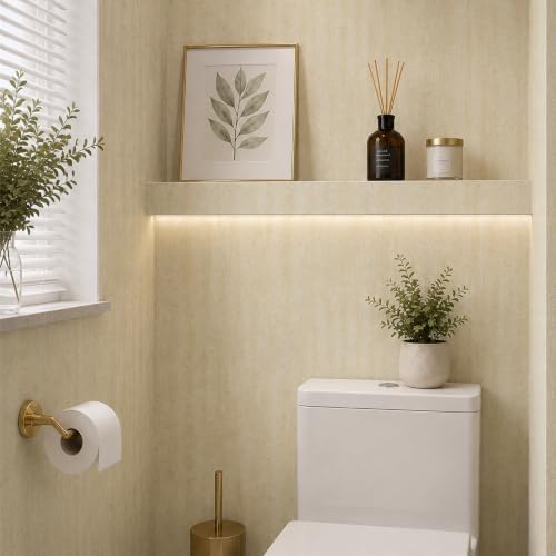 40Pcs 3D Faux Stone Wall Panels 23.6"X11.8" Beige Textured Tiles Peel and Stick - Image 2