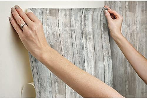 RoomMates Brown Weathered Planks Peel and Stick Wallpaper - Image 6