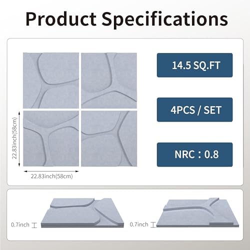 3D Decorative Felt Double-layer Acoustic Panels Fracture Pattern - Image 3