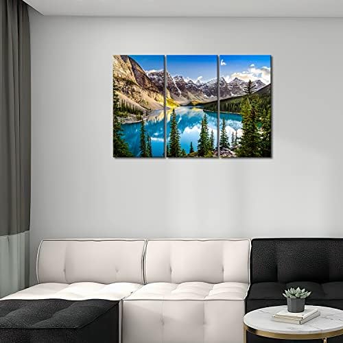 Mountain Wall Art Rocky Mountain 3 Pieces Colorado Snow Mountain National Park - Image 2
