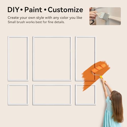 Upick Peel and Stick Wainscoting Pre-Cut Wall Molding Kit - Image 5