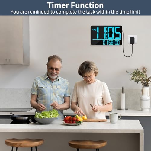 PERSUPER 13" Digital Wall Clock Large Display - Image 6