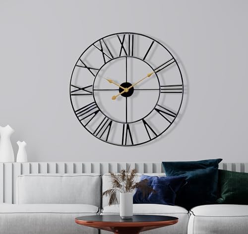 Sorbus Big Wall Clock, Roman Numeral Decor, Battery Operated by Sorbus