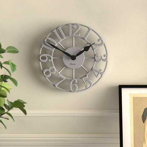 JONES CLOCKS® Lighthouse wall Clock | Sculptural Skeleton Clock | Gray - Image 3