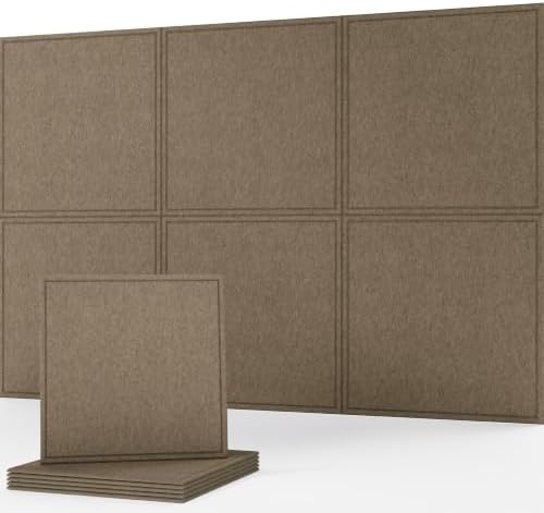 Sound Proof Panels for Walls, Acoustic Wall Panels, Sound Absorbing, 6 Pack by LagomAtelier