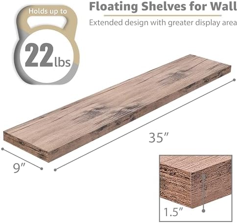 Sorbus Floating Shelves for Wall Storage - Image 3